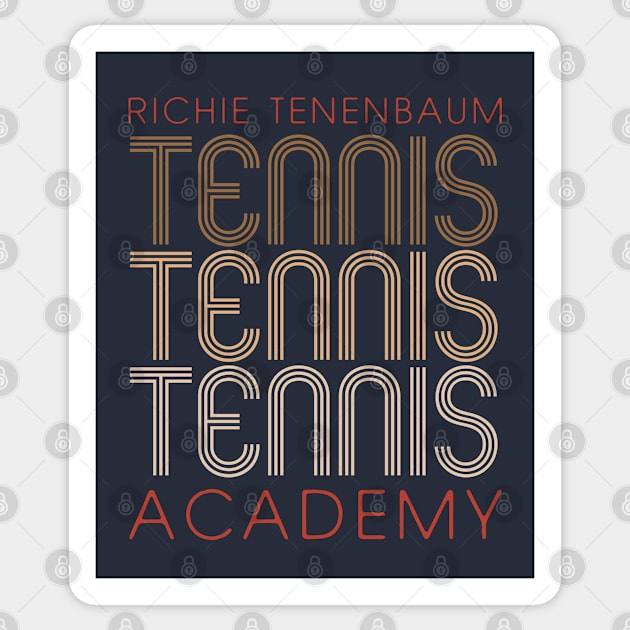 Richie Tenenbaum Tennis Acadamy Sticker by Timeless Chaos